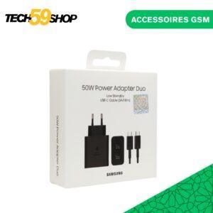 Chargeur Samsung 50W Duo | Double USB-C | Super Fast Charging 2.0