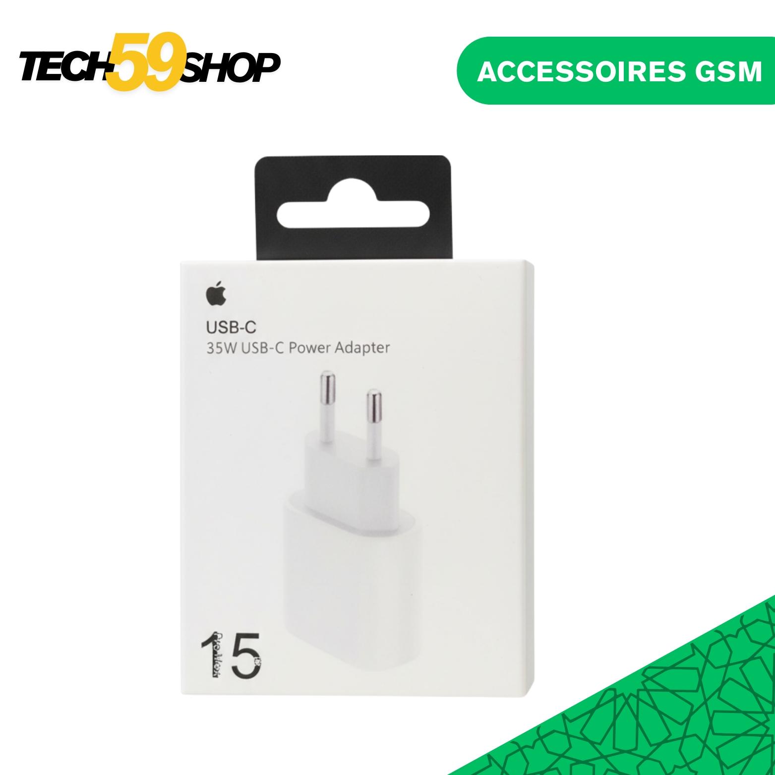 Chargeur Apple 35W Double USB-C | Adaptateur Multi-Appareils