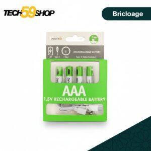 Piles Rechargeables Deleex AAA 1.5V (x4)