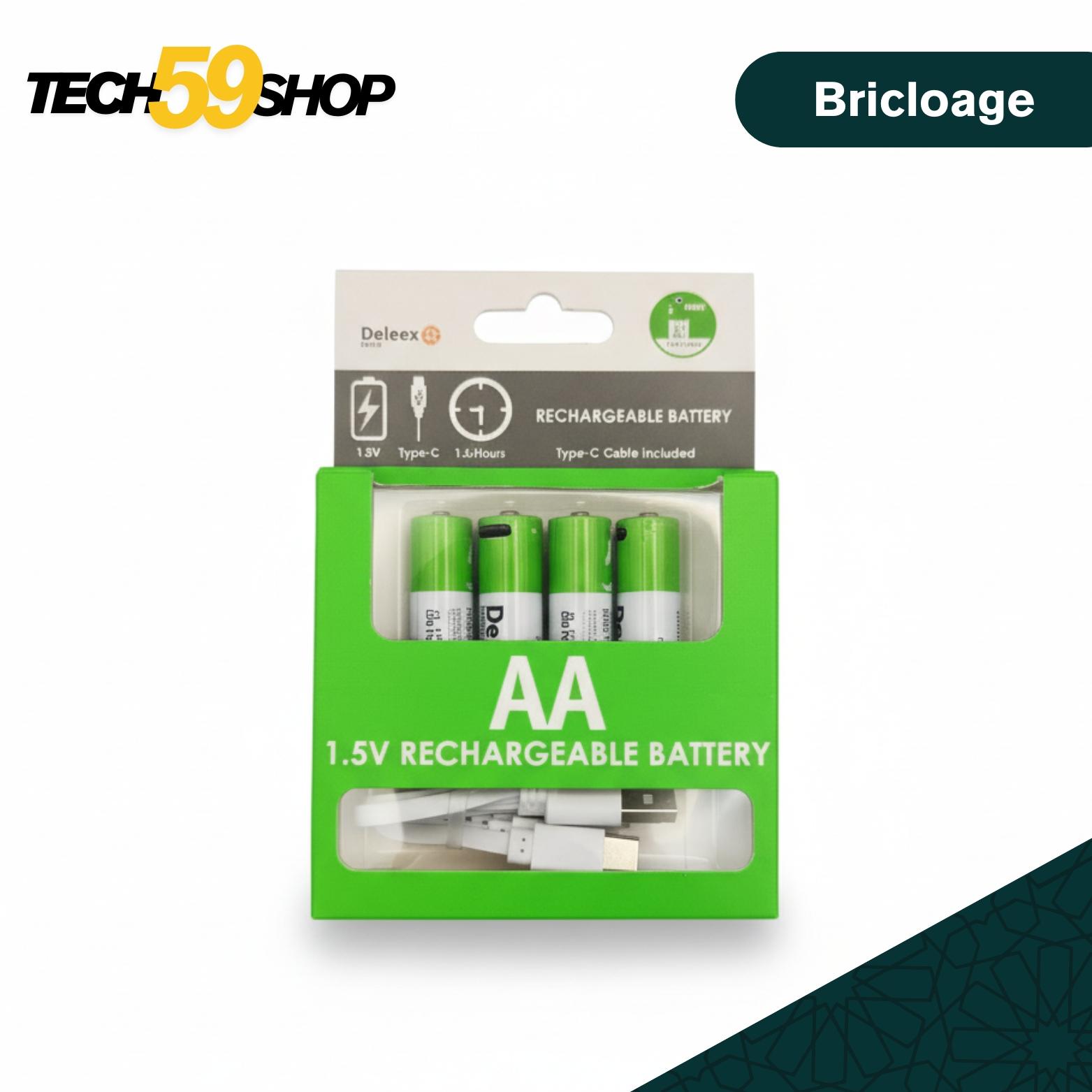 piles-rechargeables-deleex-aa-1-5v-x4