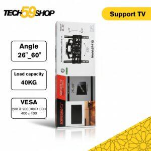 Support Mural TV Articulé ECHSONIC 6P412 – Pour Écrans 26" à 60", Charge 40kg, VESA Max 400x400